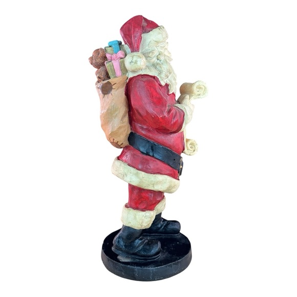 Vintage Santa Claus Figurine with Scroll and Toy Sack - Picture 6 of 8
